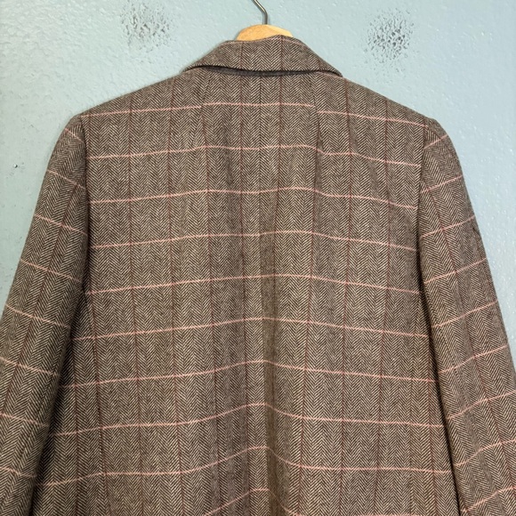 Madewell Womens Larsen Blazer in Plaid Herringbne Windw Weath Grove Brown - Picture 12 of 16